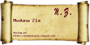 Moduna Zia névjegykártya
